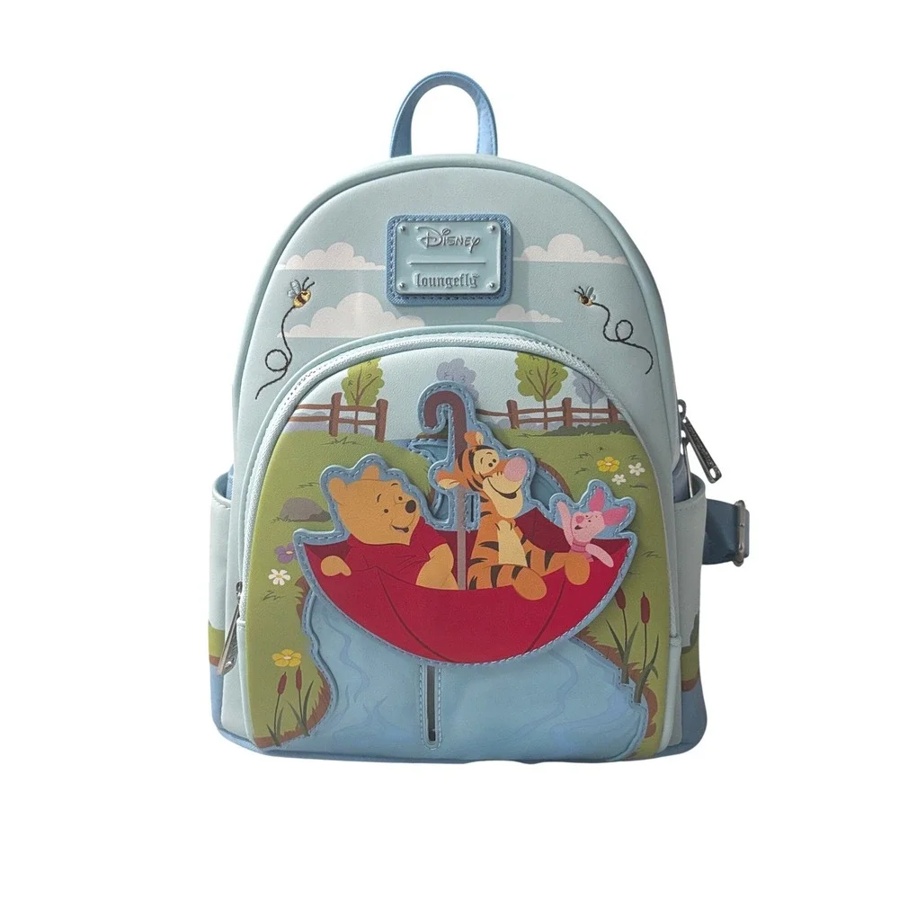 Loungefly Disney Winnie the Pooh Friends Moveable Umbrella Mini Backpack NEW